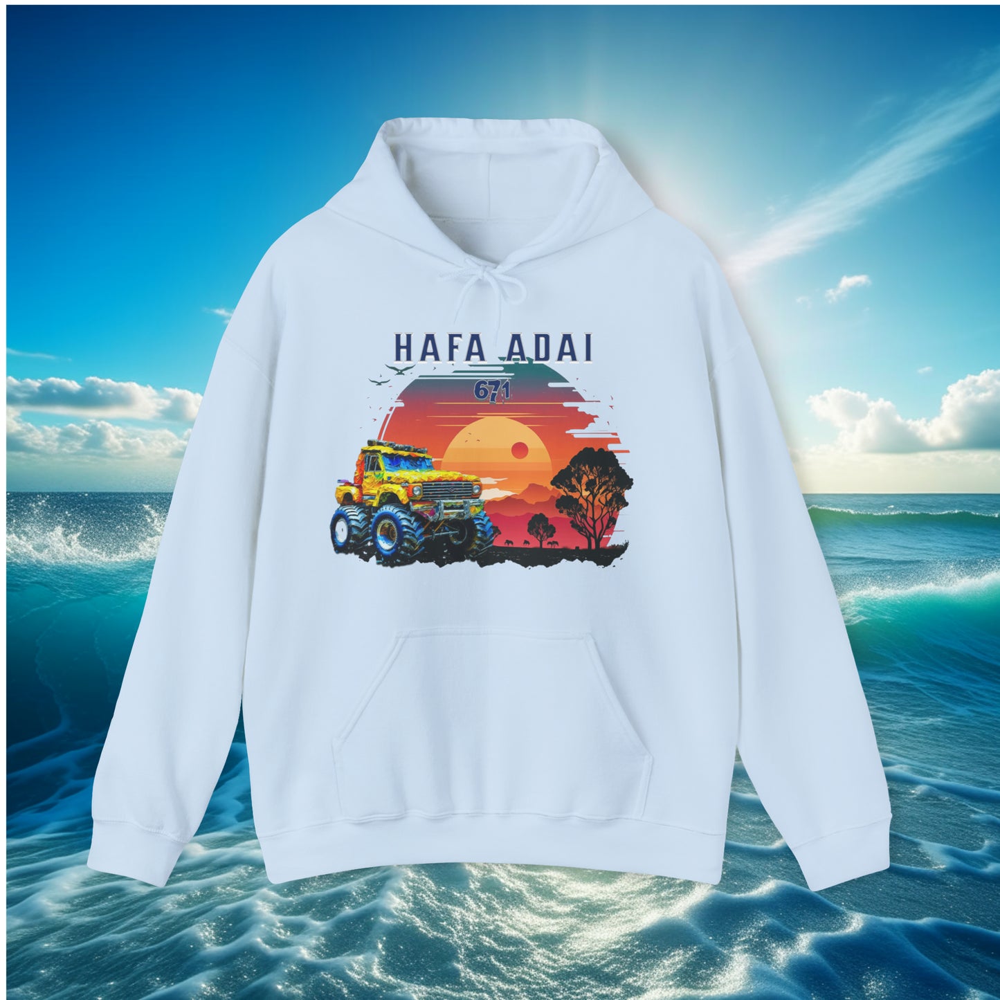 Hafa Adai 671 Truck Pullover Unisex Hoodie