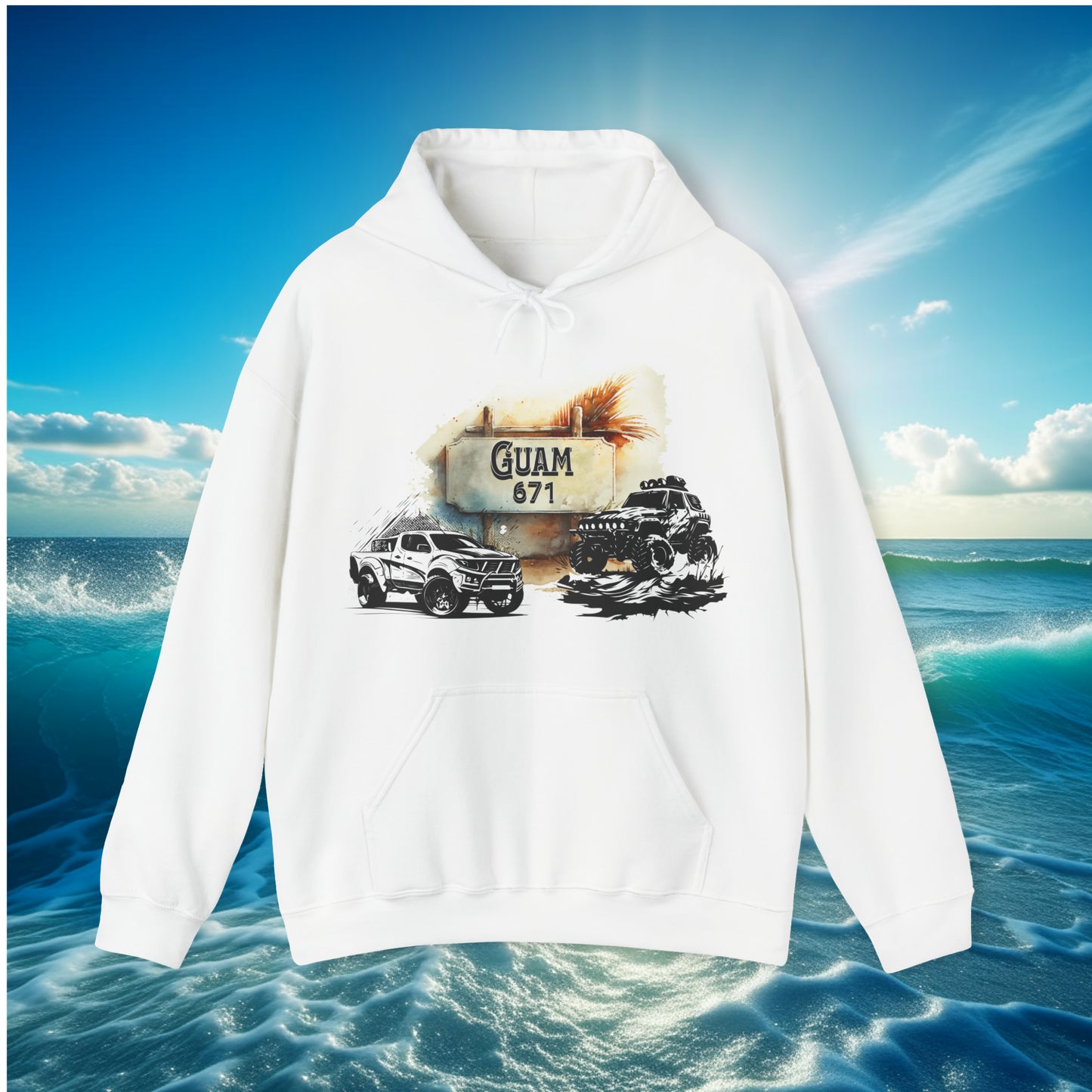 Guam 671 4wheeler Pullover Unisex Hoodie