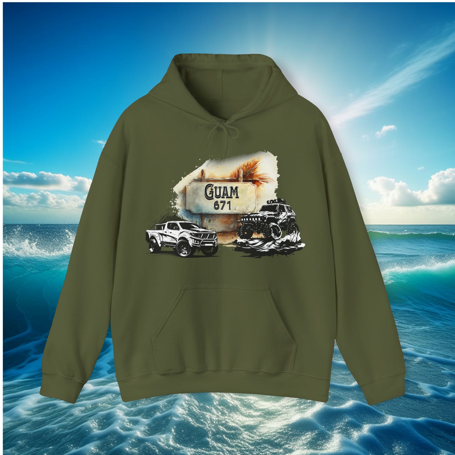 Guam 671 4wheeler Pullover Unisex Hoodie