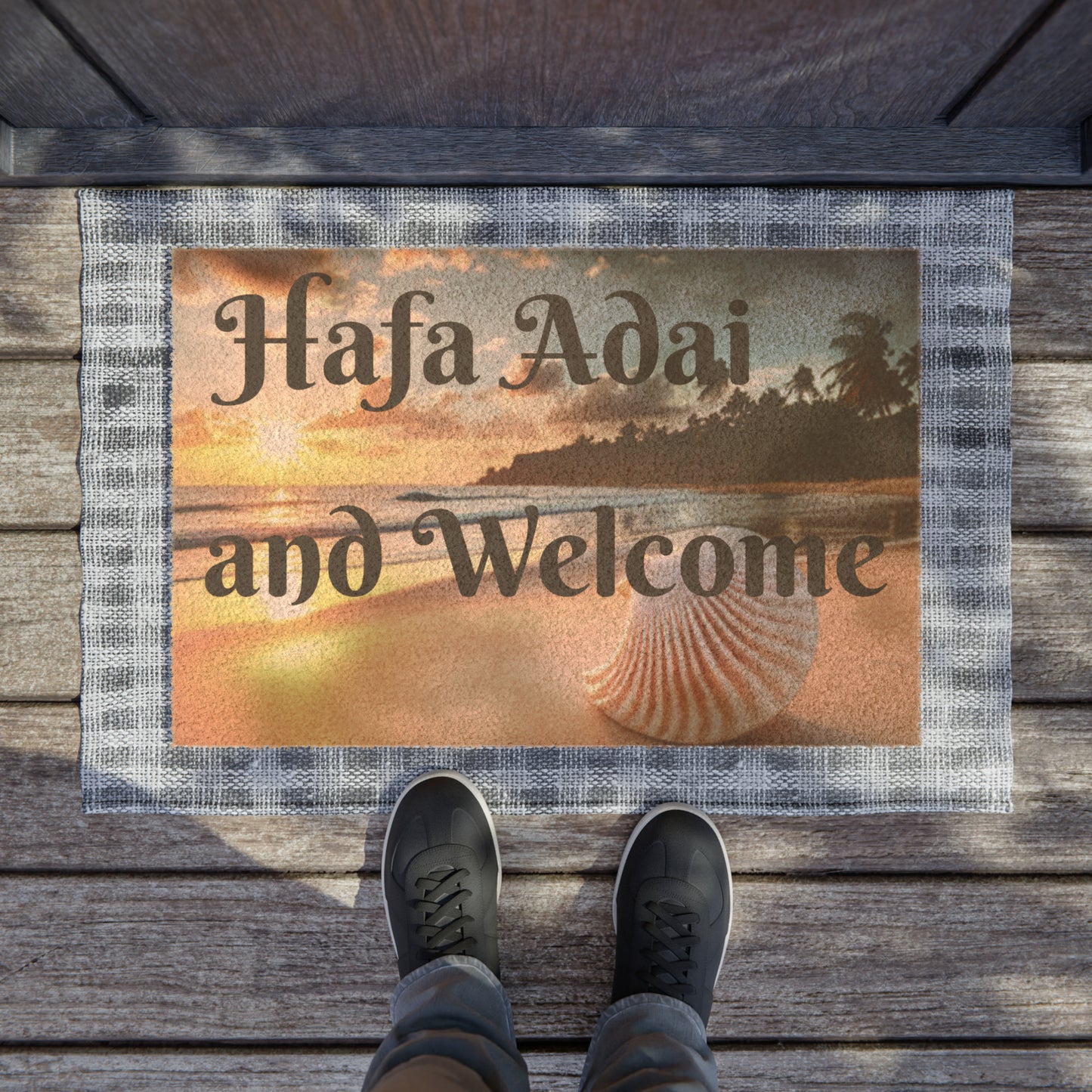 Hafa Adai and Welcome Doormat