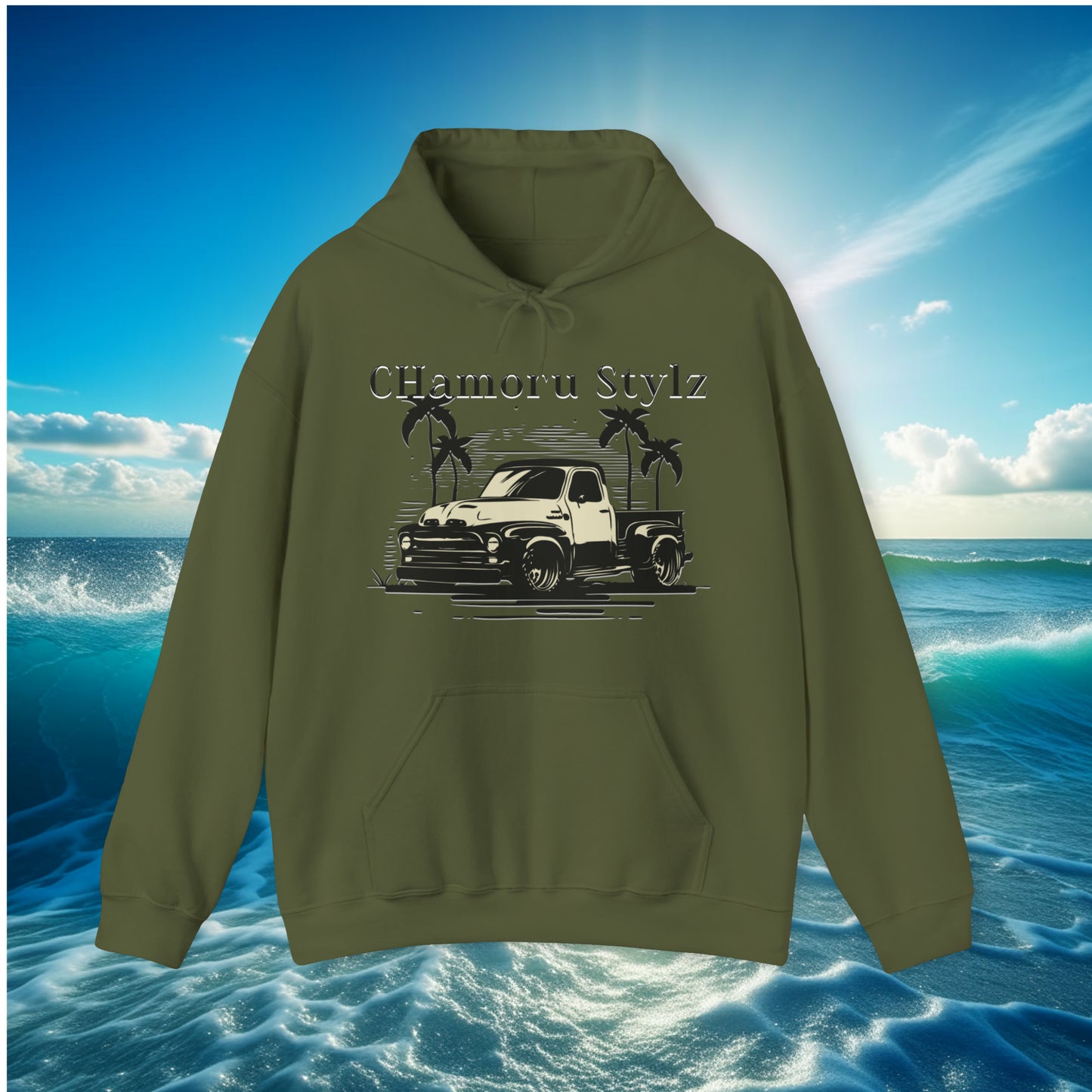 CHamoru Stylz Truck Pullover Unisex Hoodie