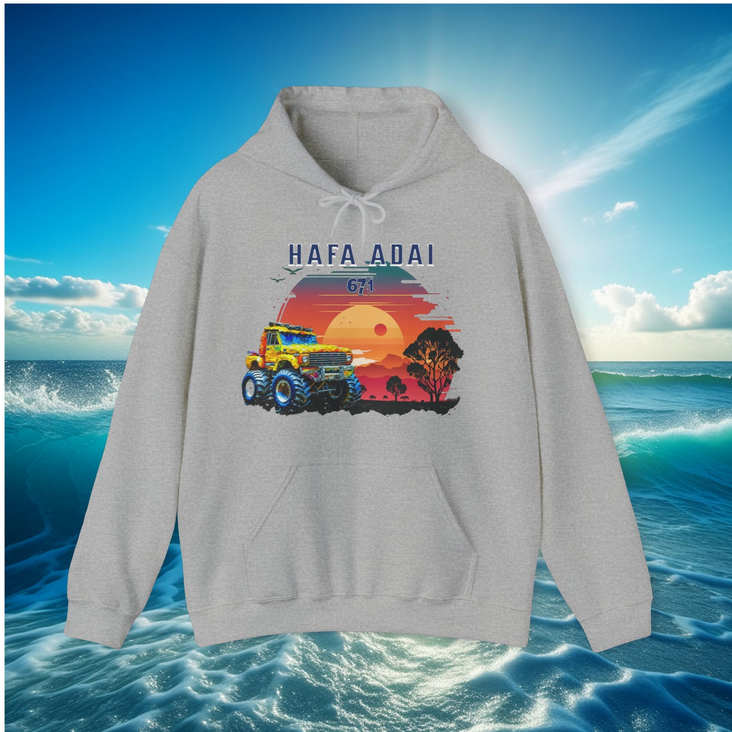 Hafa Adai 671 Truck Pullover Unisex Hoodie