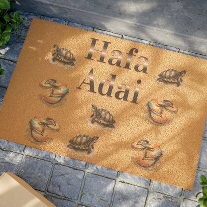 Hafa Adai Turtles Flipflops Doormat