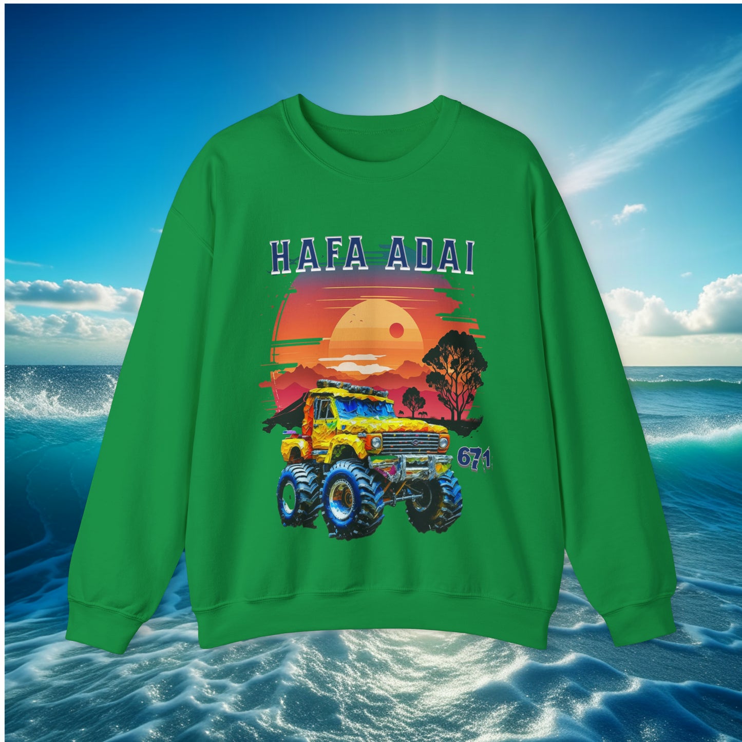 Hafa Adai 671 Truck Unisex Sweatshirt