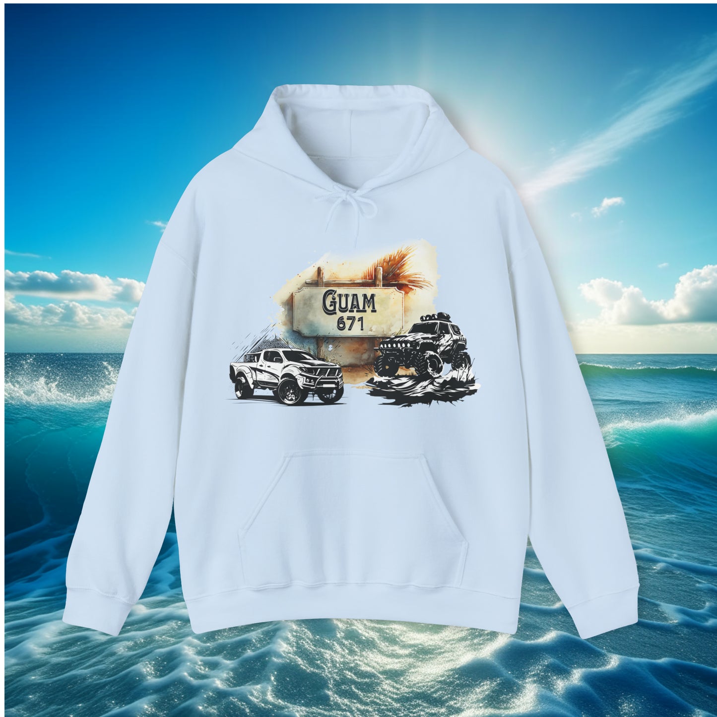 Guam 671 4wheeler Pullover Unisex Hoodie