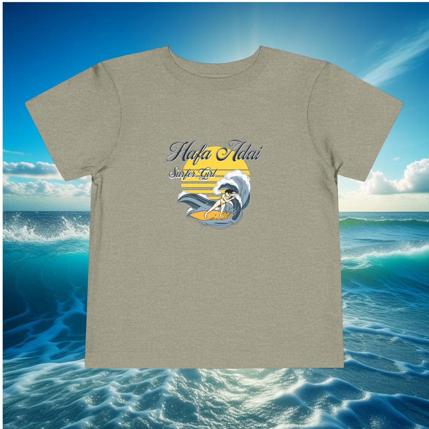 Hafa Adai Surfer Girl Toddler T-shirt