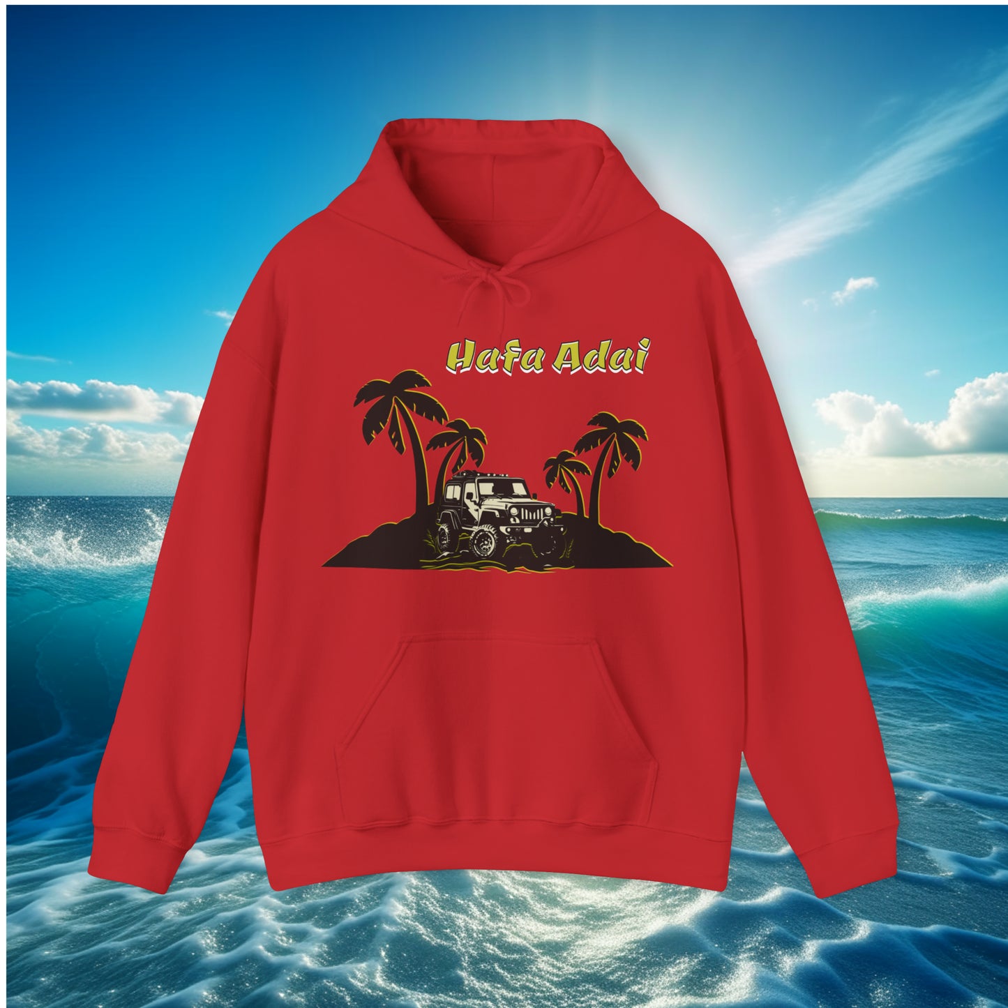 Hafa Adai Jeep Pullover Unisex Hoodie