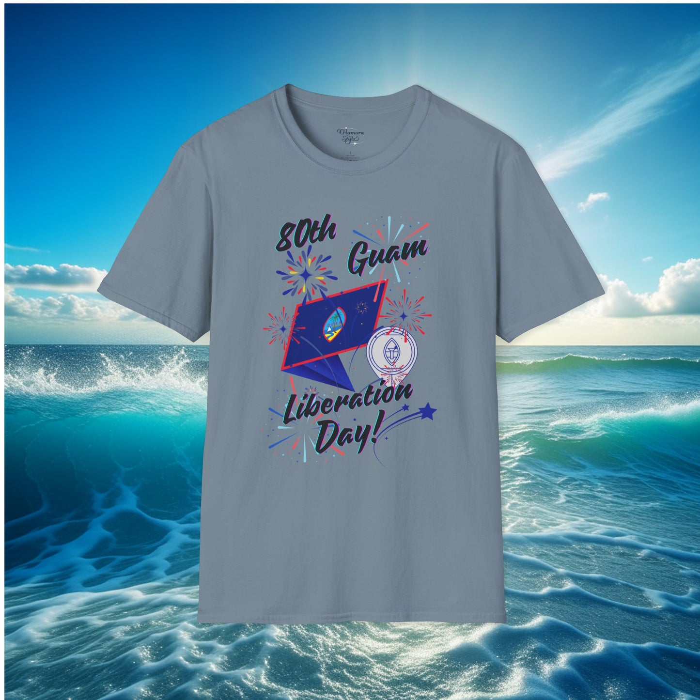 Guam 80th Liberation Day Fireworks Unisex T-shirt