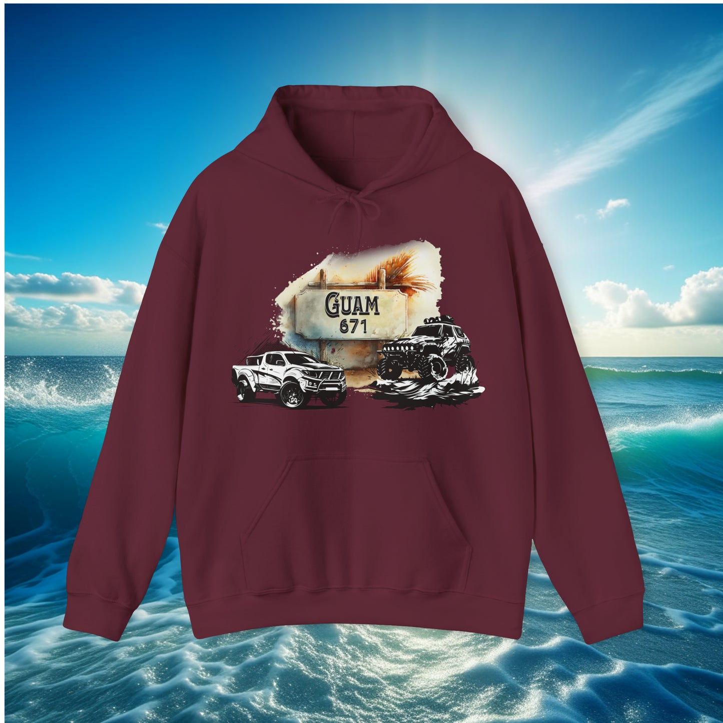 Guam 671 4wheeler Pullover Unisex Hoodie