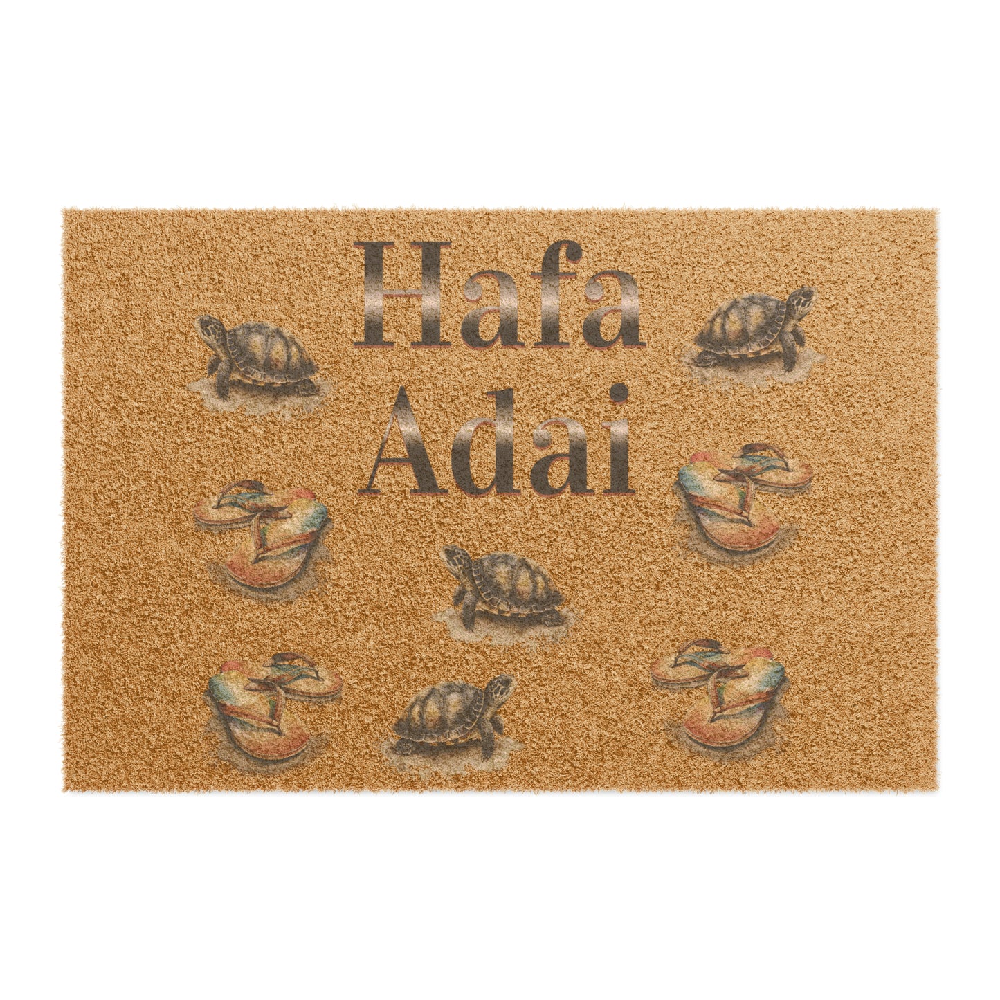 Hafa Adai Turtles Flipflops Doormat