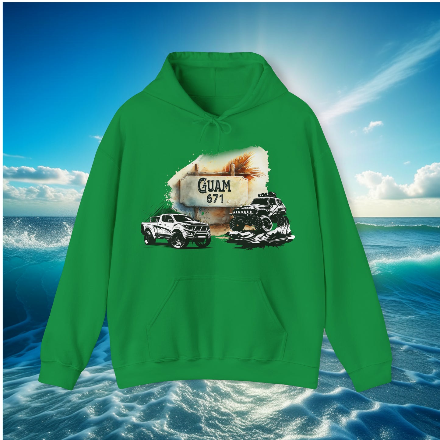 Guam 671 4wheeler Pullover Unisex Hoodie