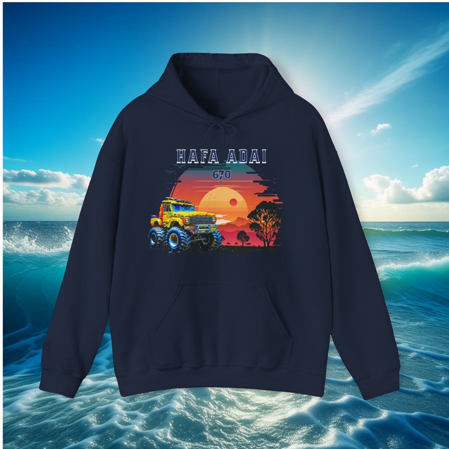 Hafa Adai 670 Truck Pullover Unisex Hoodie