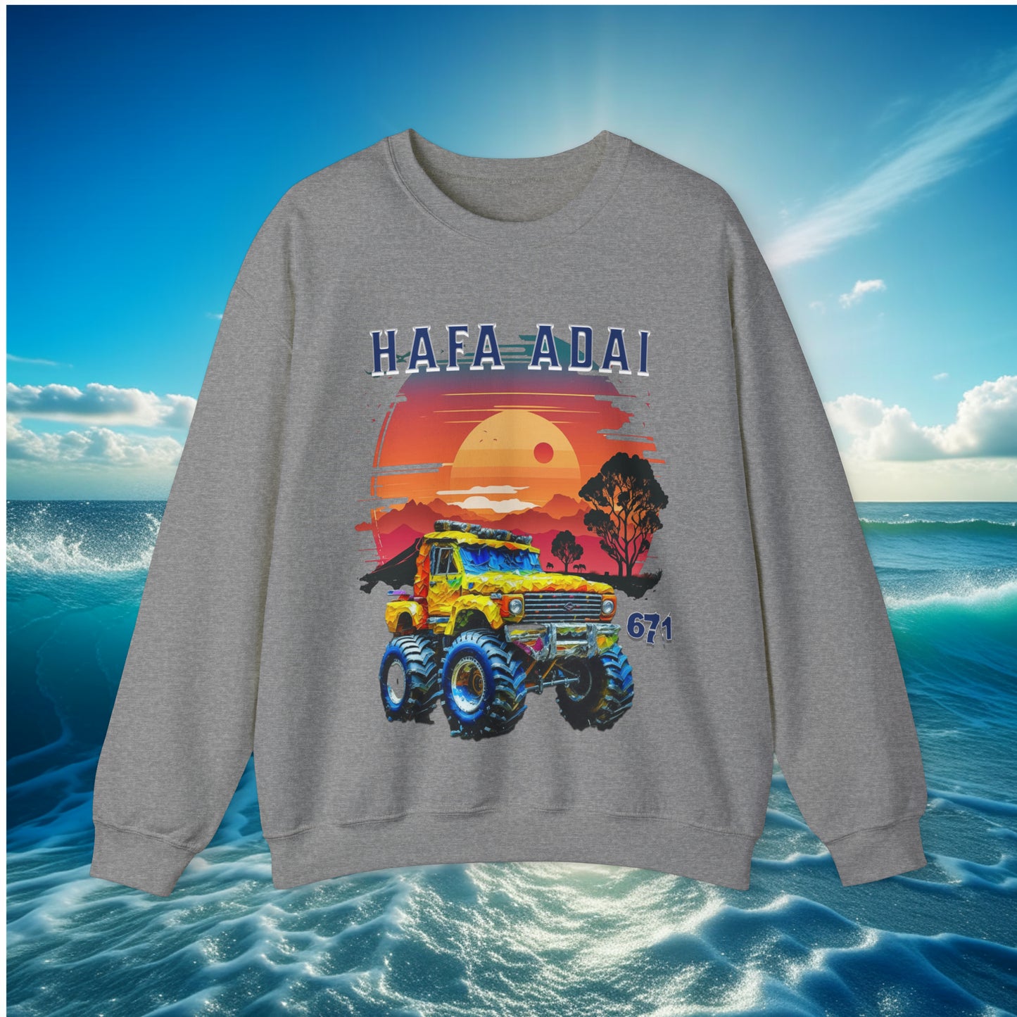 Hafa Adai 671 Truck Unisex Sweatshirt