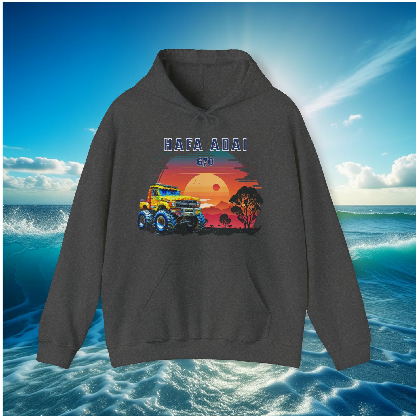 Hafa Adai 670 Truck Pullover Unisex Hoodie