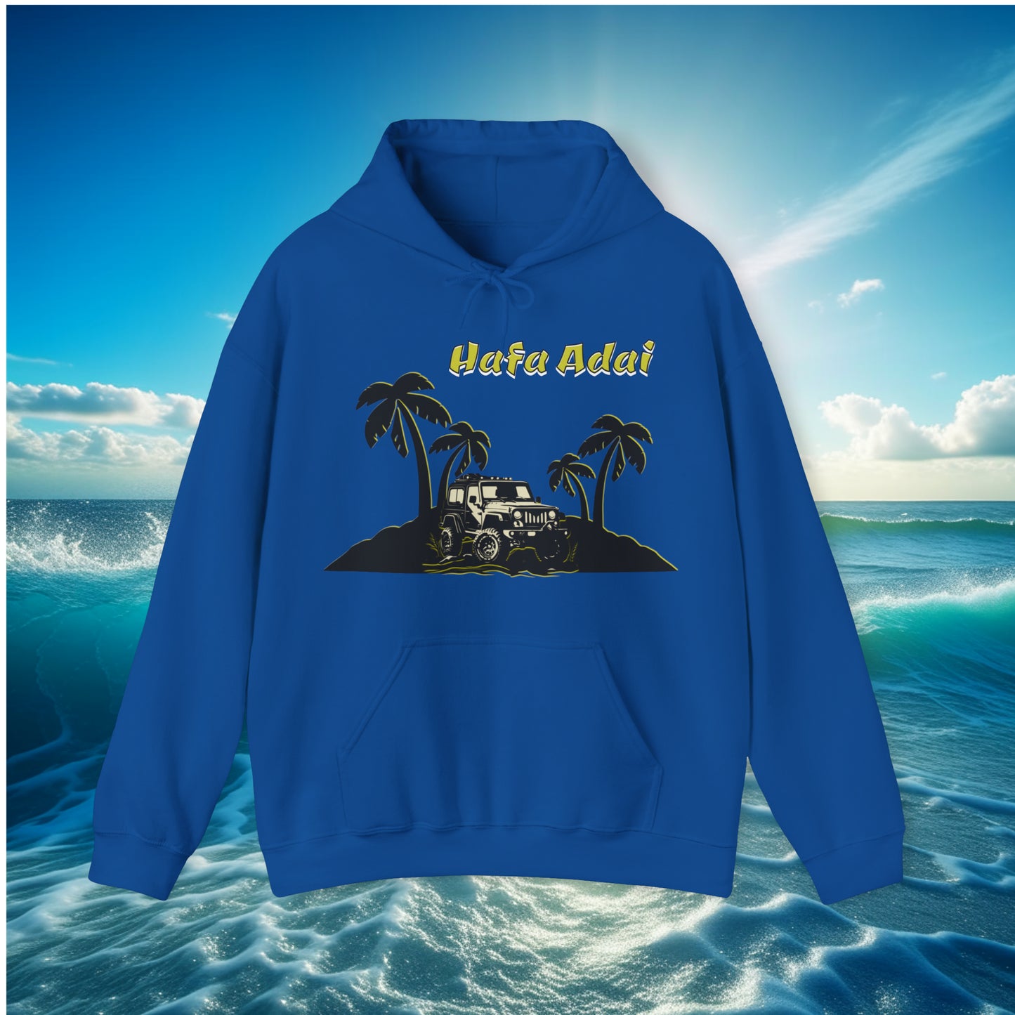 Hafa Adai Jeep Pullover Unisex Hoodie