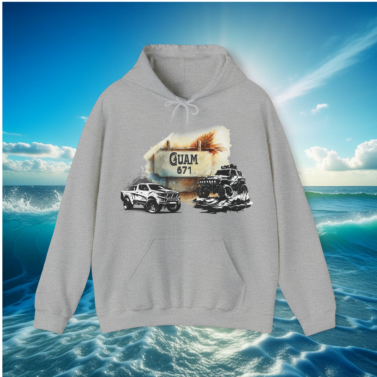 Guam 671 4wheeler Pullover Unisex Hoodie