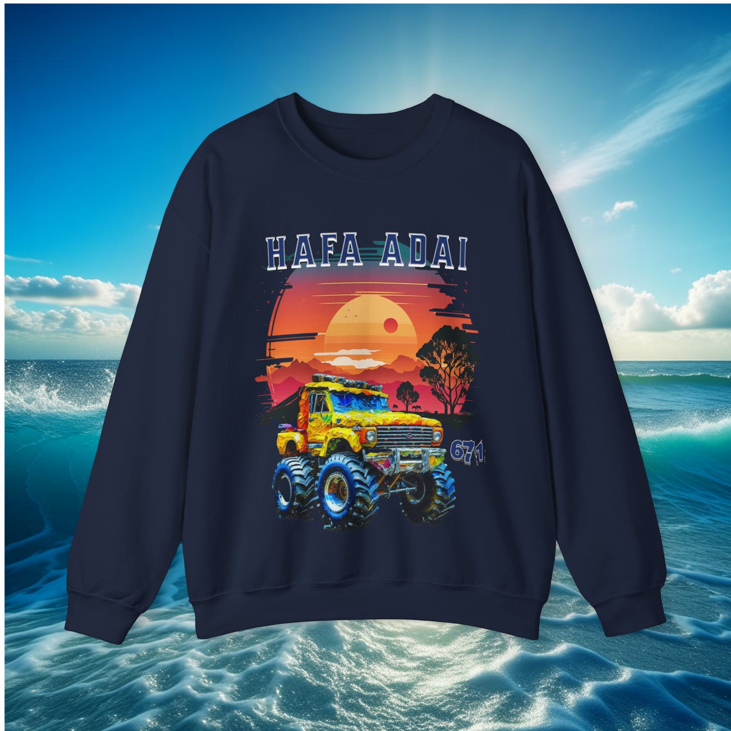 Hafa Adai 671 Truck Unisex Sweatshirt