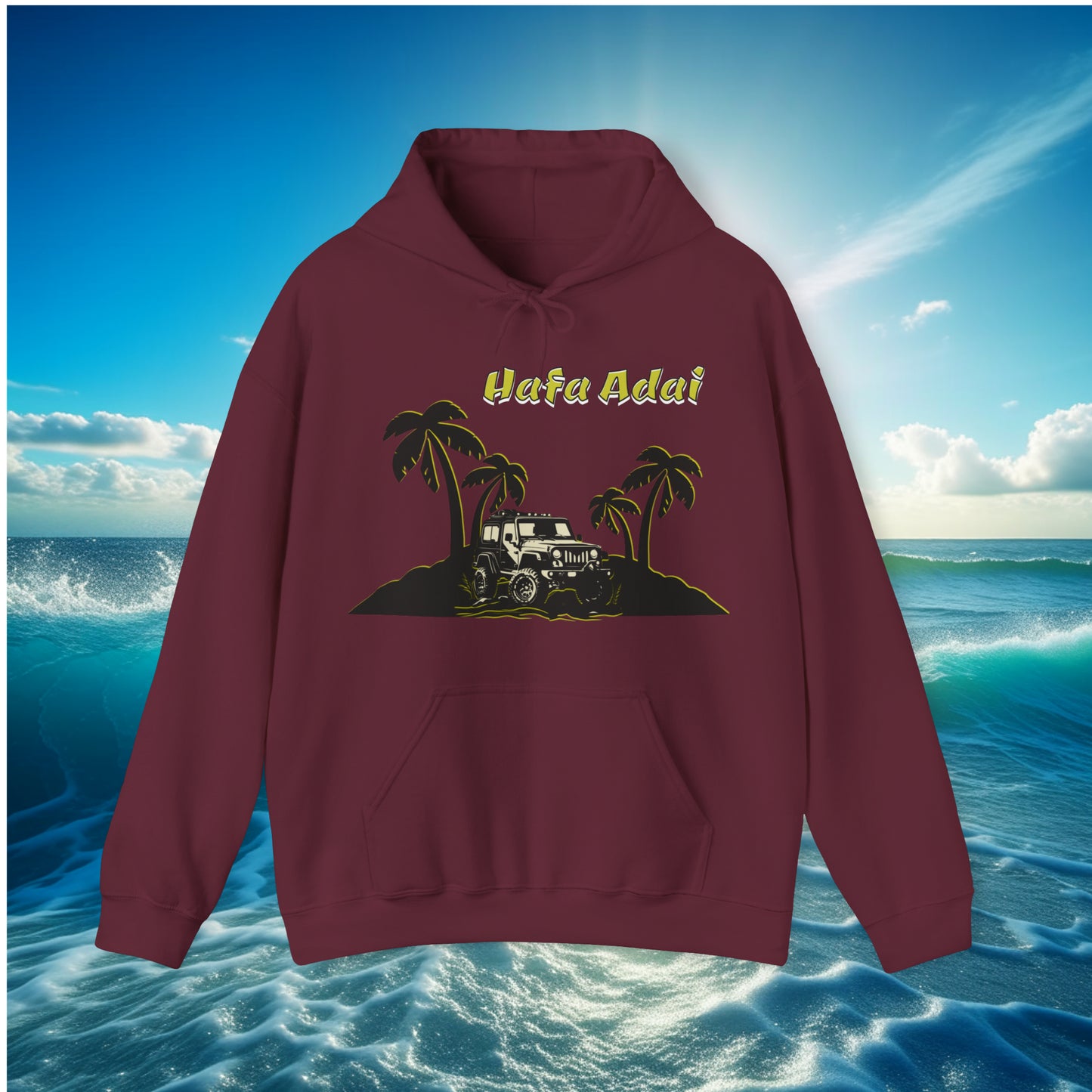 Hafa Adai Jeep Pullover Unisex Hoodie