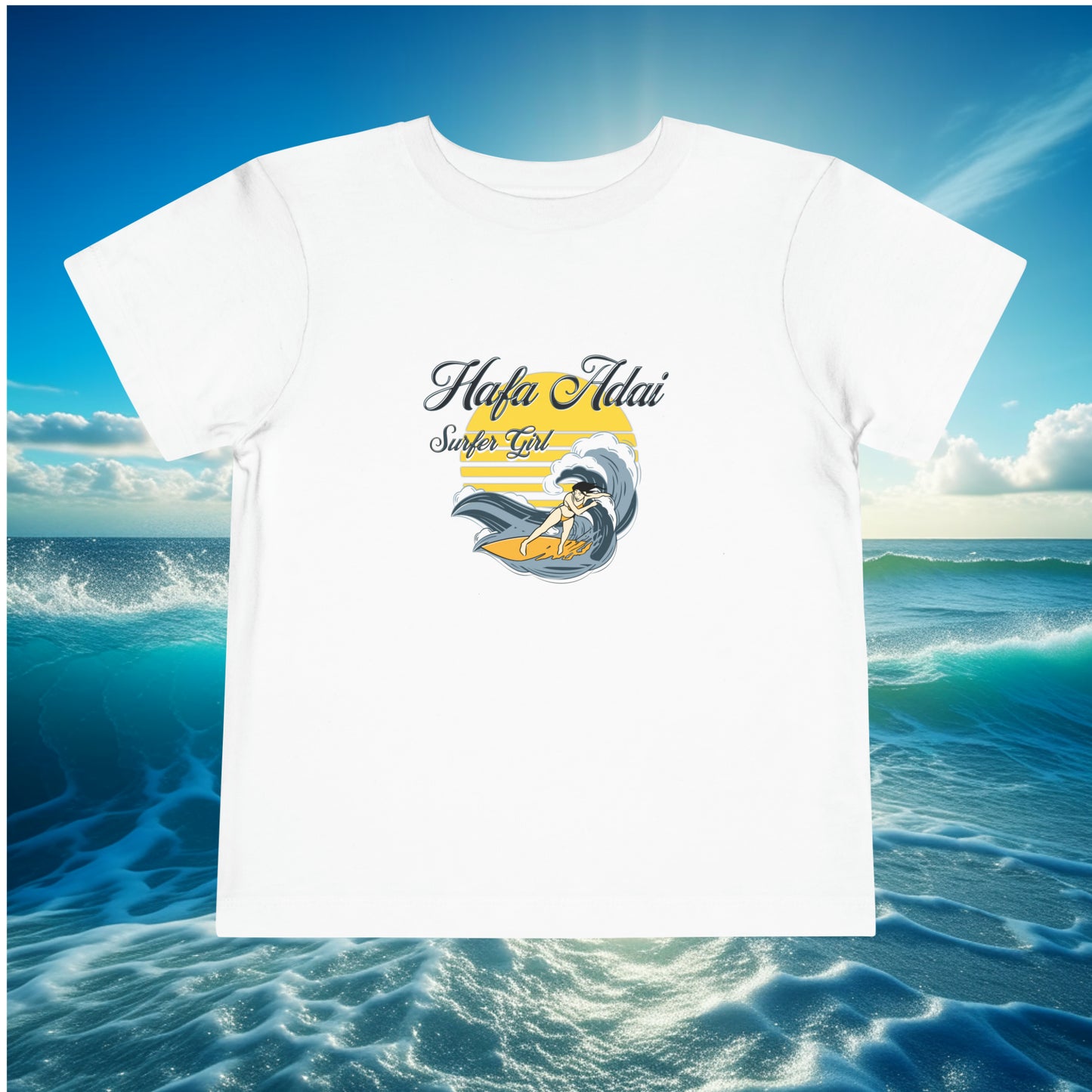 Hafa Adai Surfer Girl Toddler T-shirt