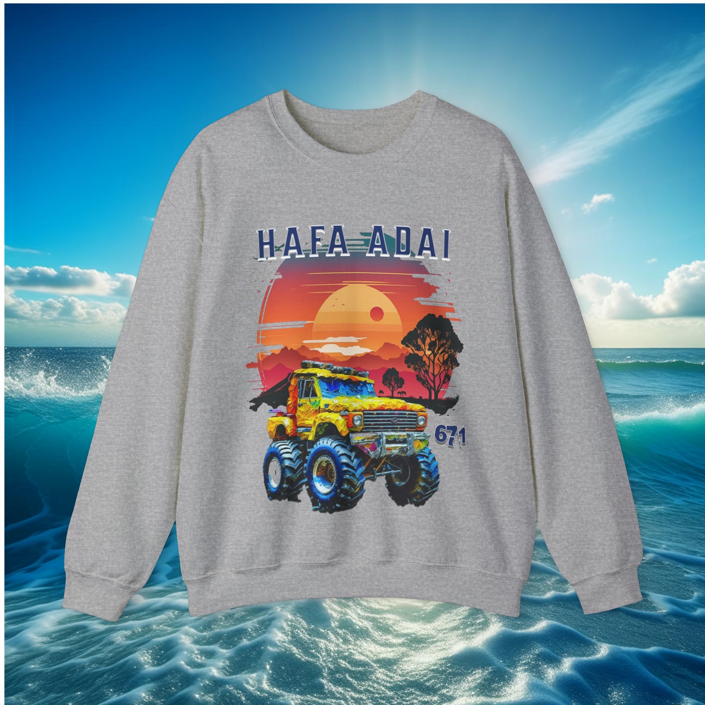 Hafa Adai 671 Truck Unisex Sweatshirt