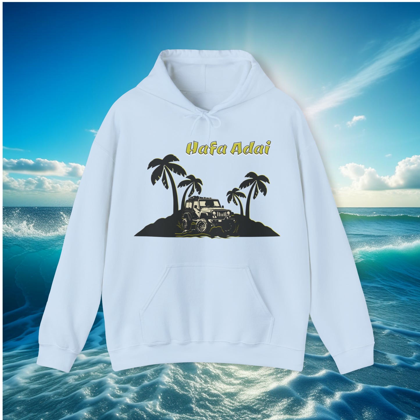 Hafa Adai Jeep Pullover Unisex Hoodie